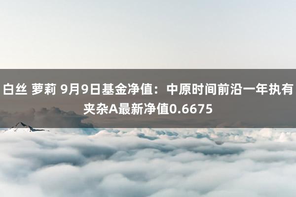 白丝 萝莉 9月9日基金净值：中原时间前沿一年执有夹杂A最新净值0.6675