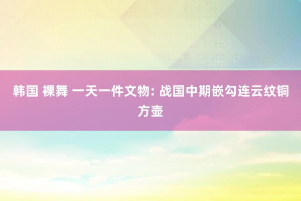 韩国 裸舞 一天一件文物: 战国中期嵌勾连云纹铜方壶