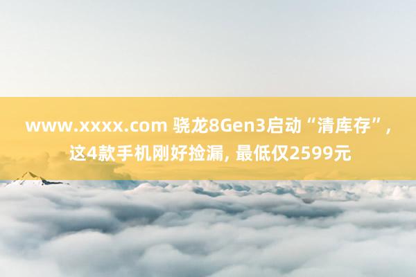 www.xxxx.com 骁龙8Gen3启动“清库存”， 这4款手机刚好捡漏， 最低仅2599元