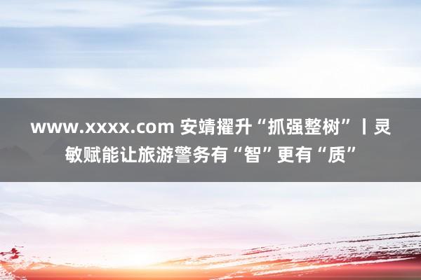 www.xxxx.com 安靖擢升“抓强整树”丨灵敏赋能让旅游警务有“智”更有“质”