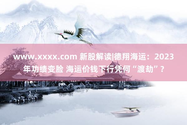 www.xxxx.com 新股解读|德翔海运：2023年功绩变脸 海运价钱下行凭何“渡劫”？