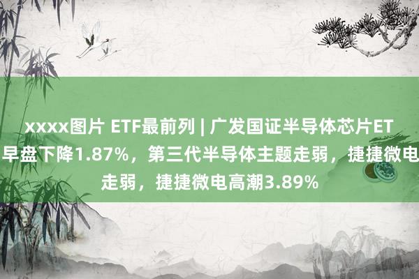 xxxx图片 ETF最前列 | 广发国证半导体芯片ETF(159801)早盘下降1.87%，第三代半导体主题走弱，捷捷微电高潮3.89%