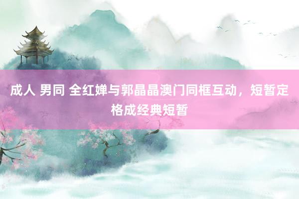 成人 男同 全红婵与郭晶晶澳门同框互动，短暂定格成经典短暂