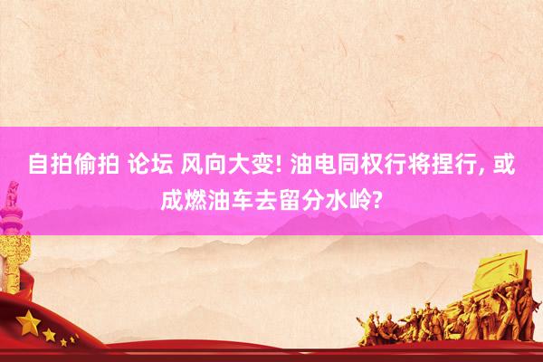 自拍偷拍 论坛 风向大变! 油电同权行将捏行， 或成燃油车去留分水岭?