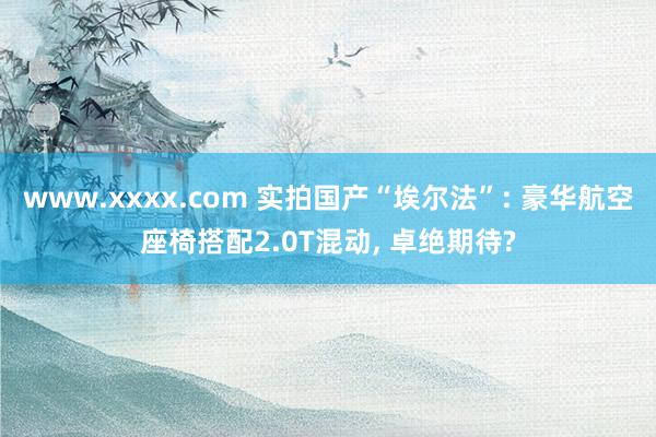 www.xxxx.com 实拍国产“埃尔法”: 豪华航空座椅搭配2.0T混动， 卓绝期待?