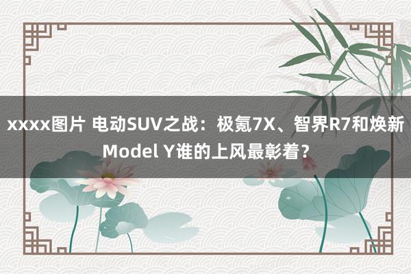 xxxx图片 电动SUV之战：极氪7X、智界R7和焕新Model Y谁的上风最彰着？